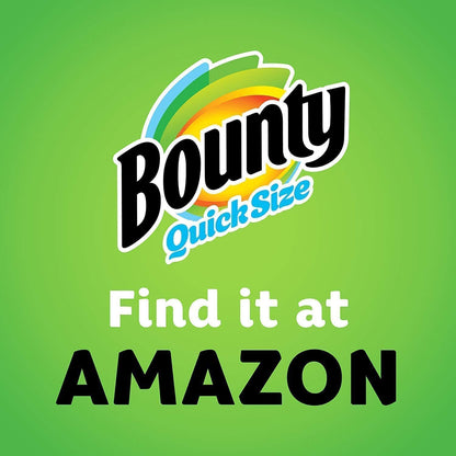 Bounty Quick Size Paper Towels, White, 8 Family Rolls = 20 Regular Rolls (Packaging May Vary)