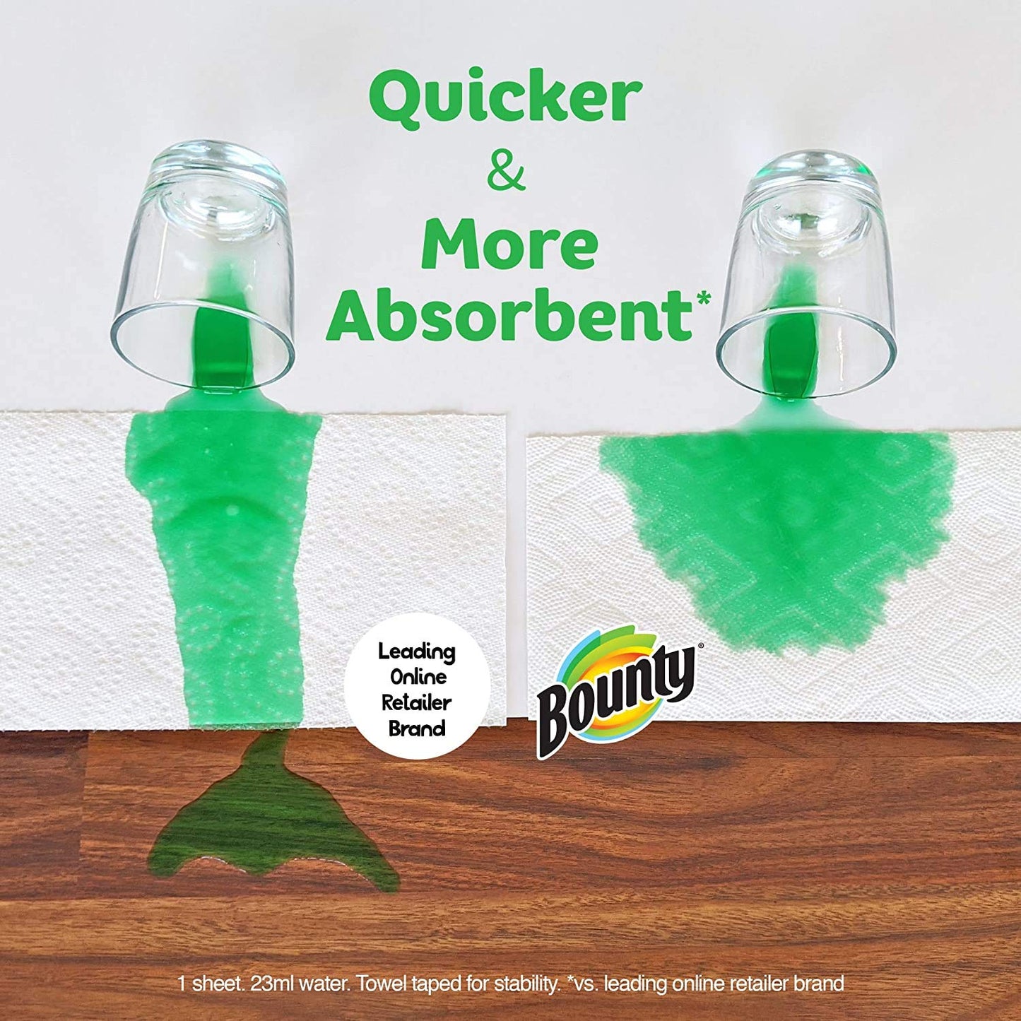 Bounty Quick Size Paper Towels, White, 8 Family Rolls = 20 Regular Rolls (Packaging May Vary)