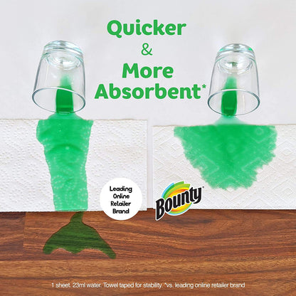 Bounty Quick Size Paper Towels, White, 8 Family Rolls = 20 Regular Rolls (Packaging May Vary)