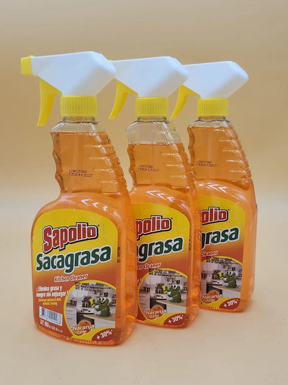 ORANGE GREASE CLEANER SAPOLIO SACAGRASA  - 6 PACK (22.7 oz each) My Store