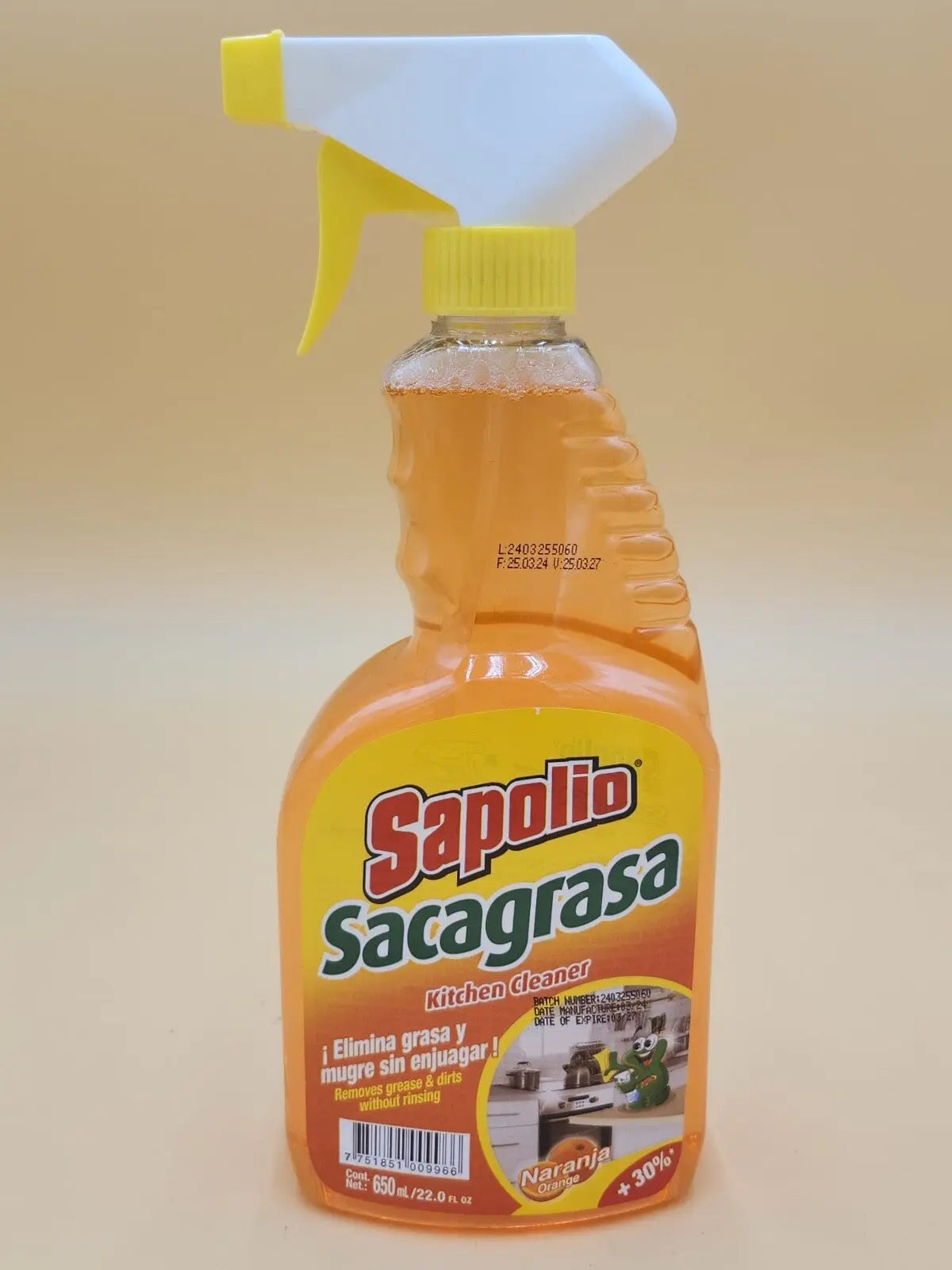 ORANGE GREASE CLEANER SAPOLIO SACAGRASA  - 6 PACK (22.7 oz each) My Store