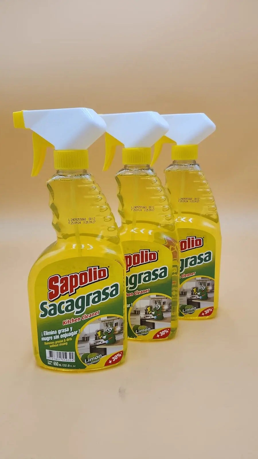 GREASE CLEANER SAPOLIO SACAGRASA LEMON  - 6 PACK (22.7 oz each) My Store